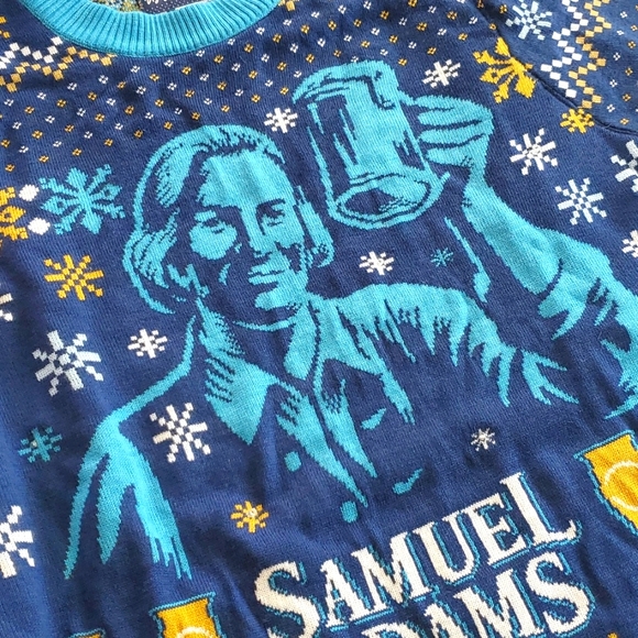 Ugly Christmas Sweater Samuel Adams Beer Lights Up Holiday Sweater Size M - Picture 2 of 8